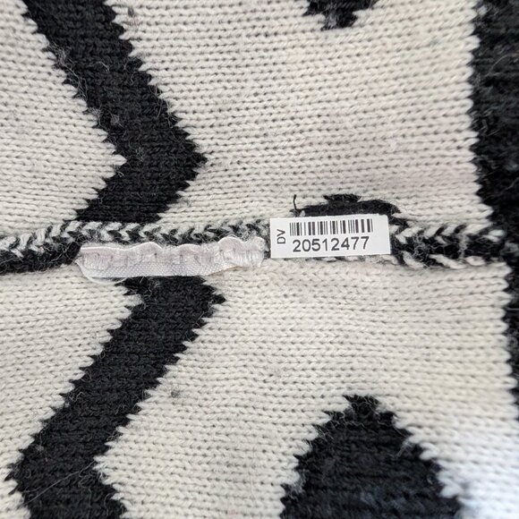 Lazy Oaf Unisex One Size Black White Abstract Geometric Pullover L/S Sweater - Picture 10 of 10